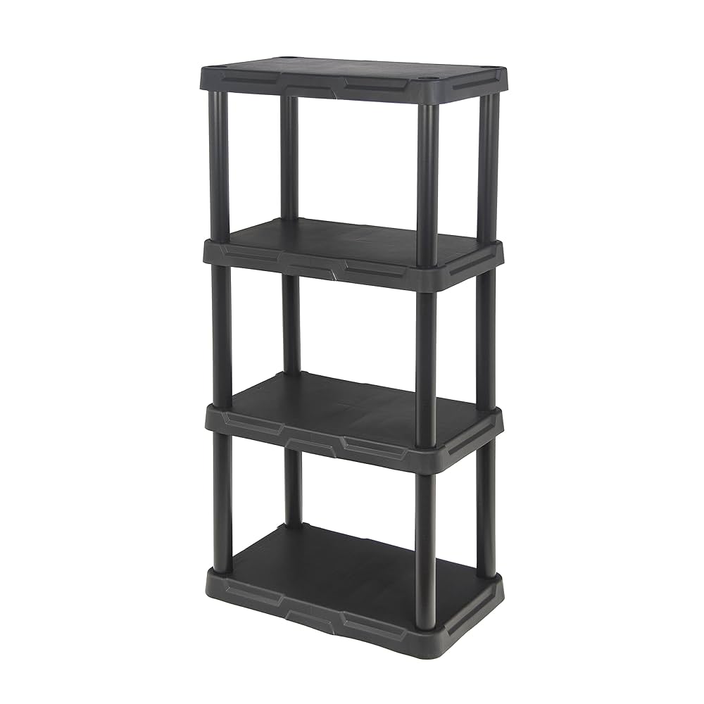 置物 Holidays In The Sun BLACK+DECKER, 4-Tier Light Duty Storage Shelf, 50lbs/Shelf